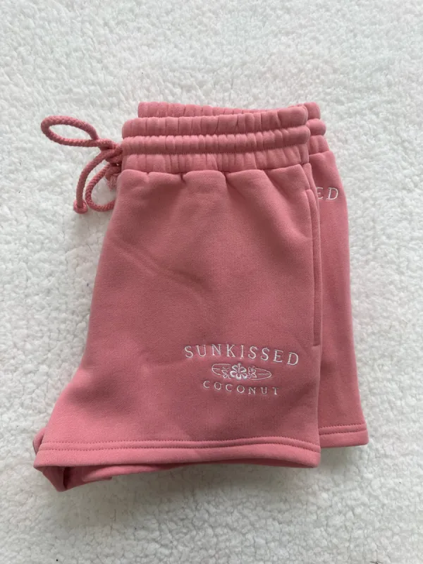 (LAST ONE SIZE XL) Taylor Ice Cream Pink Embroider Sunkissedcoconut Shorts sold by Sunkissed Coconut
