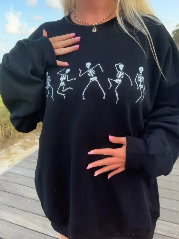 Dancing Skeletons Sweatshirt sold by Sunkissed Coconut