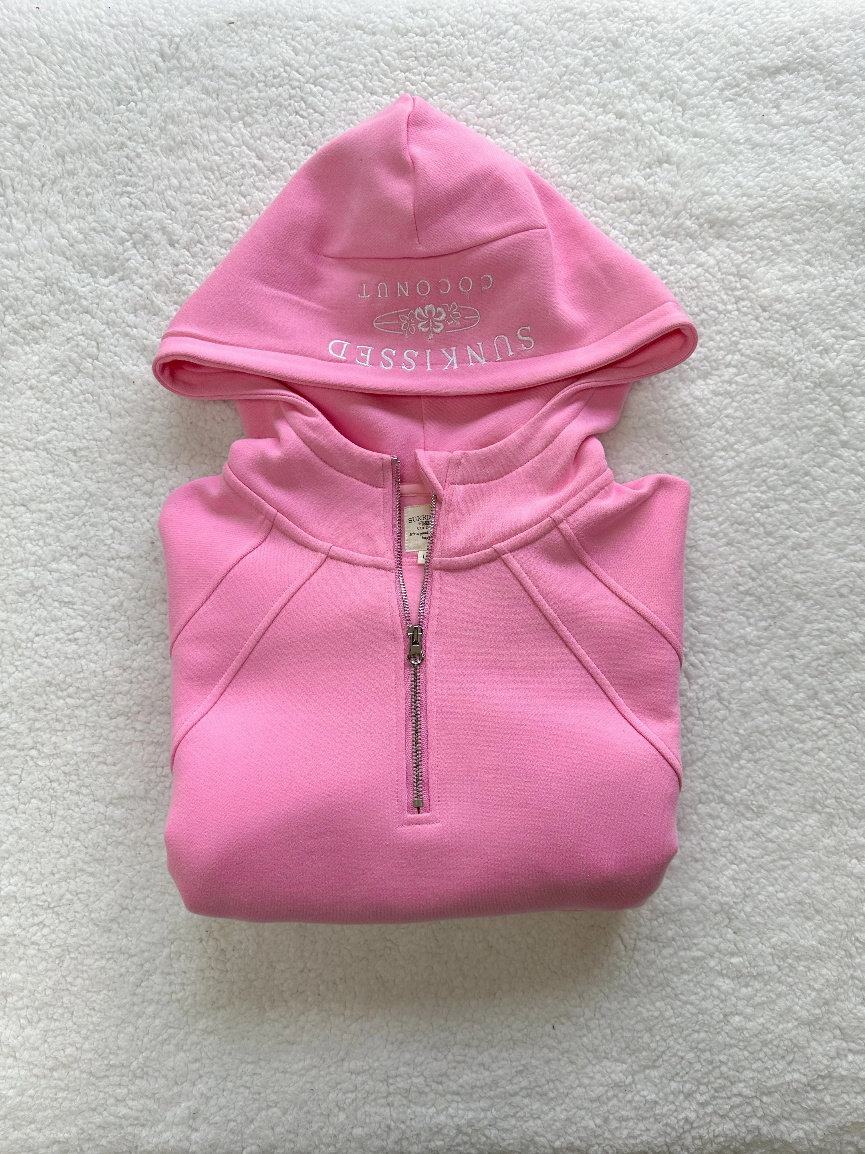 Pilates Detailed Waist Length Quarter Zip Hoodie sold by Sunkissed Coconut product image thumbnail 3