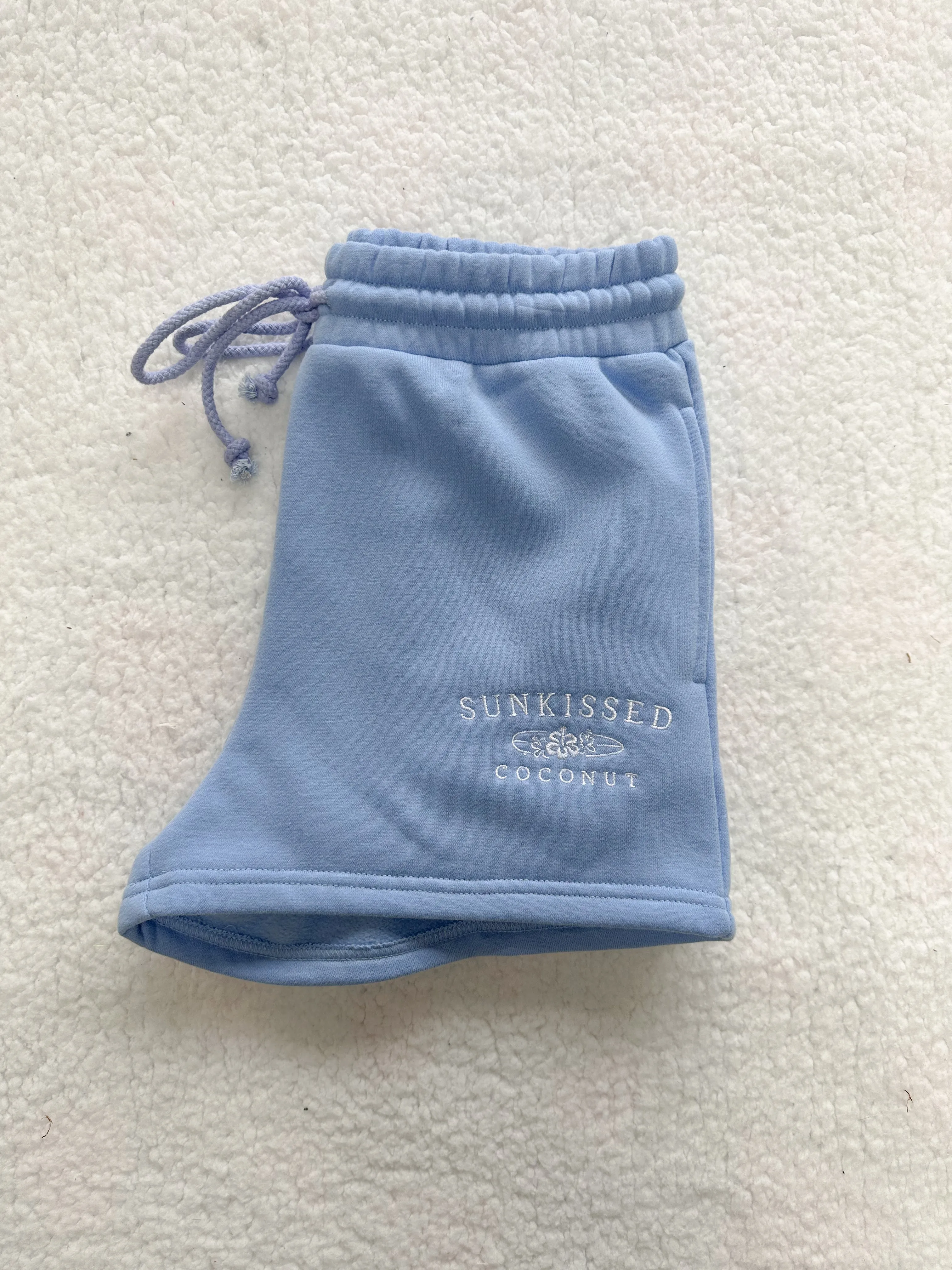 (size 2XL) Jess Ocean Blue Embroider Sunkissedcoconut Shorts sold by Sunkissed Coconut