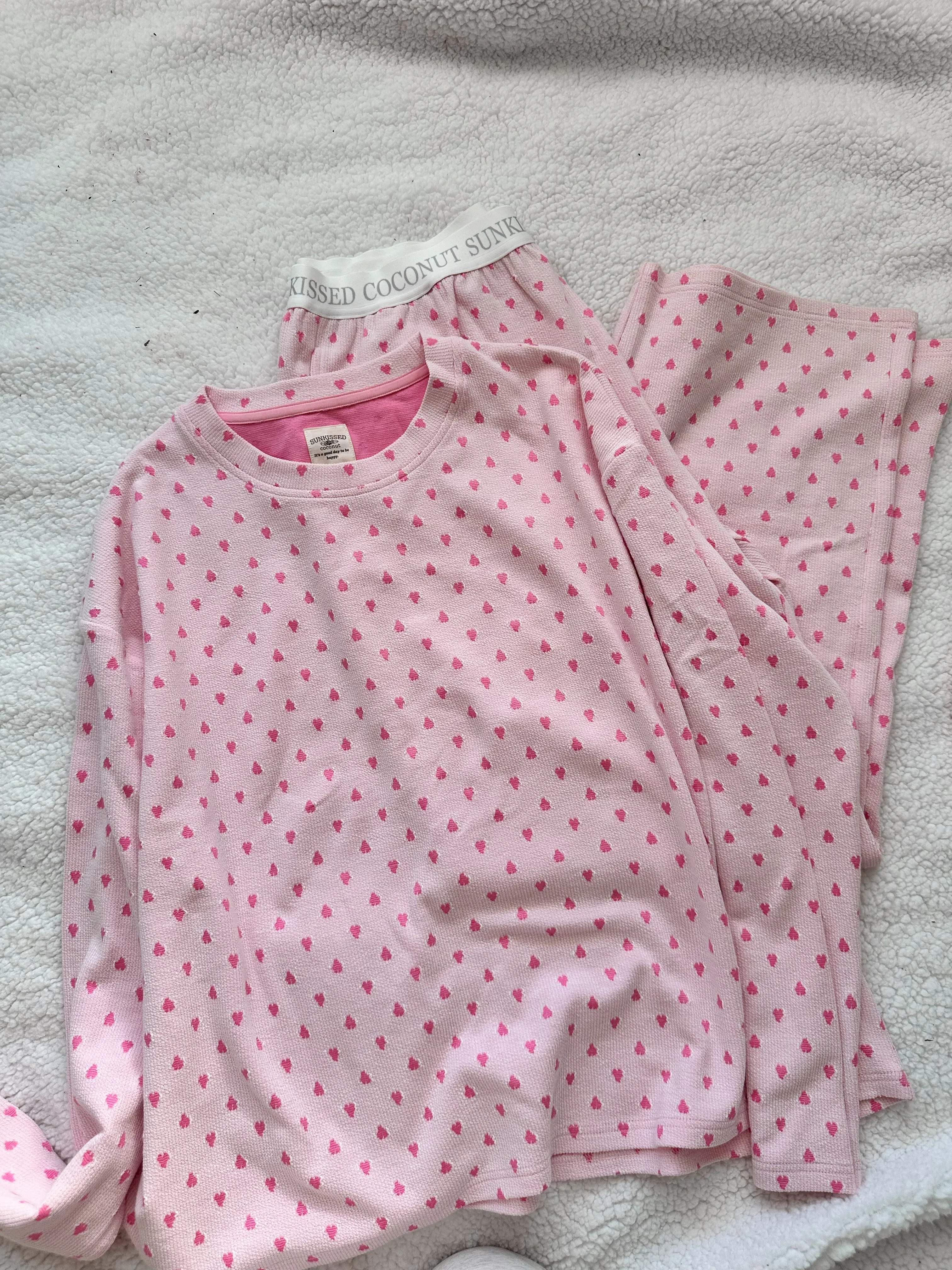 Heart Long Sleeve Pajama Top sold by Sunkissed Coconut