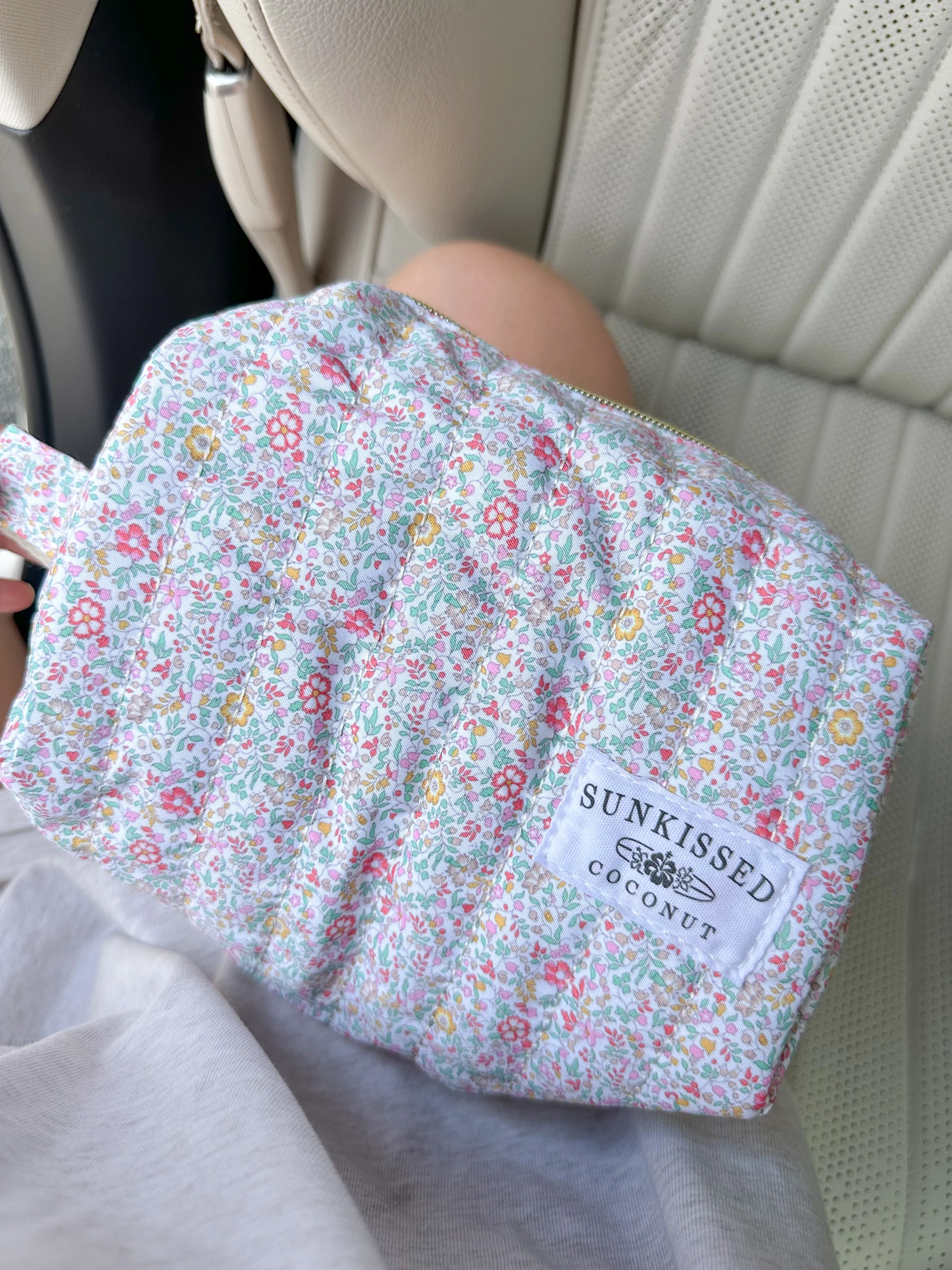 Medium Floral Day In The Park Handmade Handle Bag sold by Sunkissed Coconut