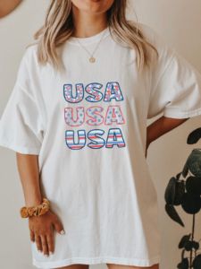 USA Flag and Stars Independence Day Tee sold by Sunkissed Coconut