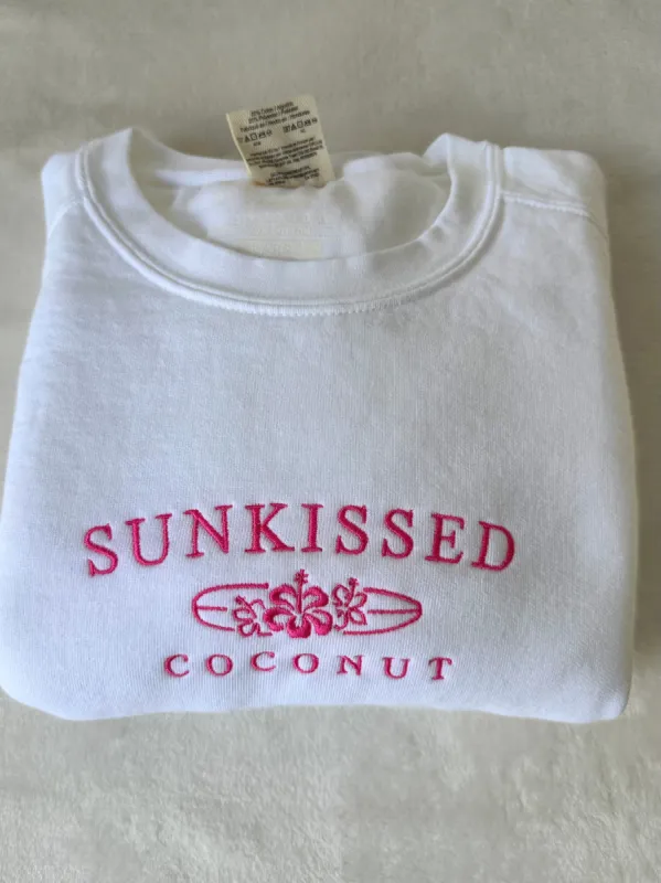 Comfort Colors Embroider Sunkissedcoconut Sweatshirt sold by Sunkissed Coconut