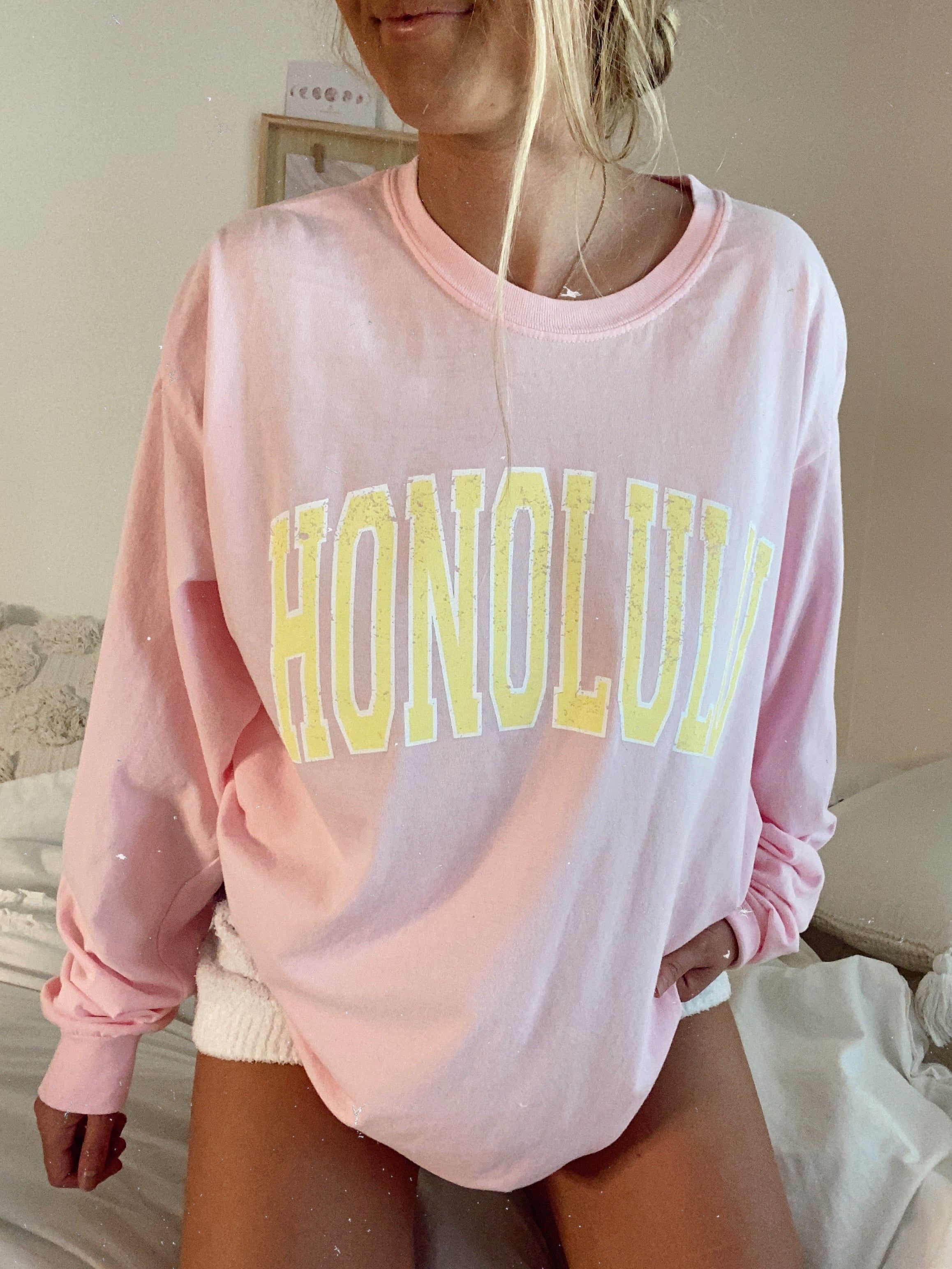 Honolulu Long Sleeve Tee sold by Sunkissed Coconut