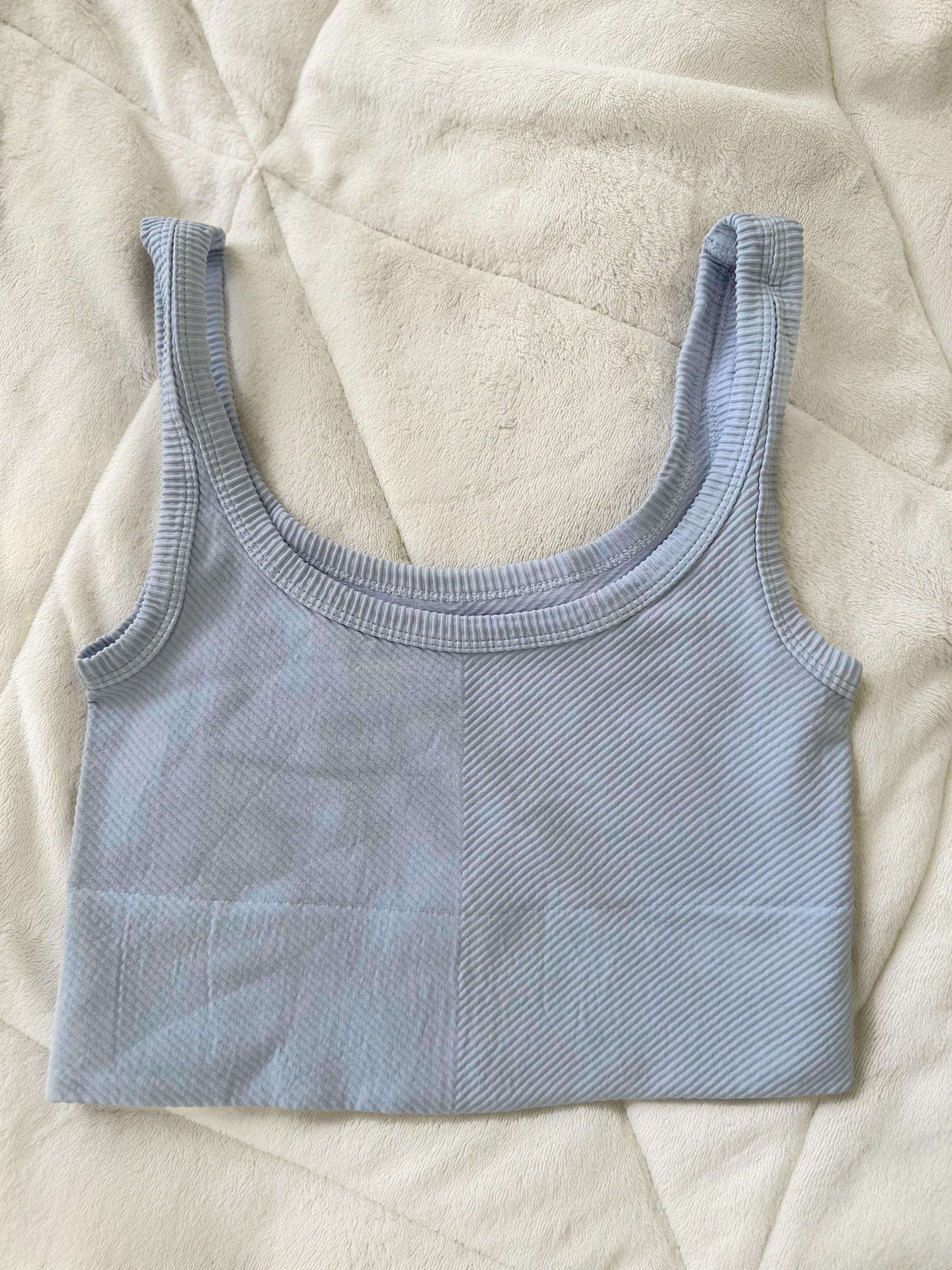 Detailed Ribbed Tanktop Blue sold by Sunkissed Coconut