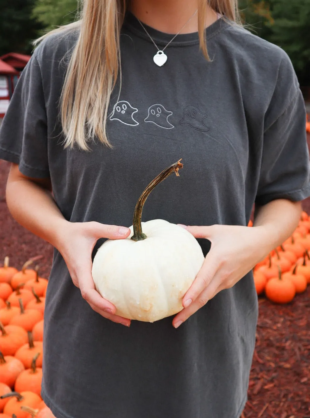 3 Ghost Embroider Comfort Colors Tee sold by Sunkissed Coconut product image thumbnail 3