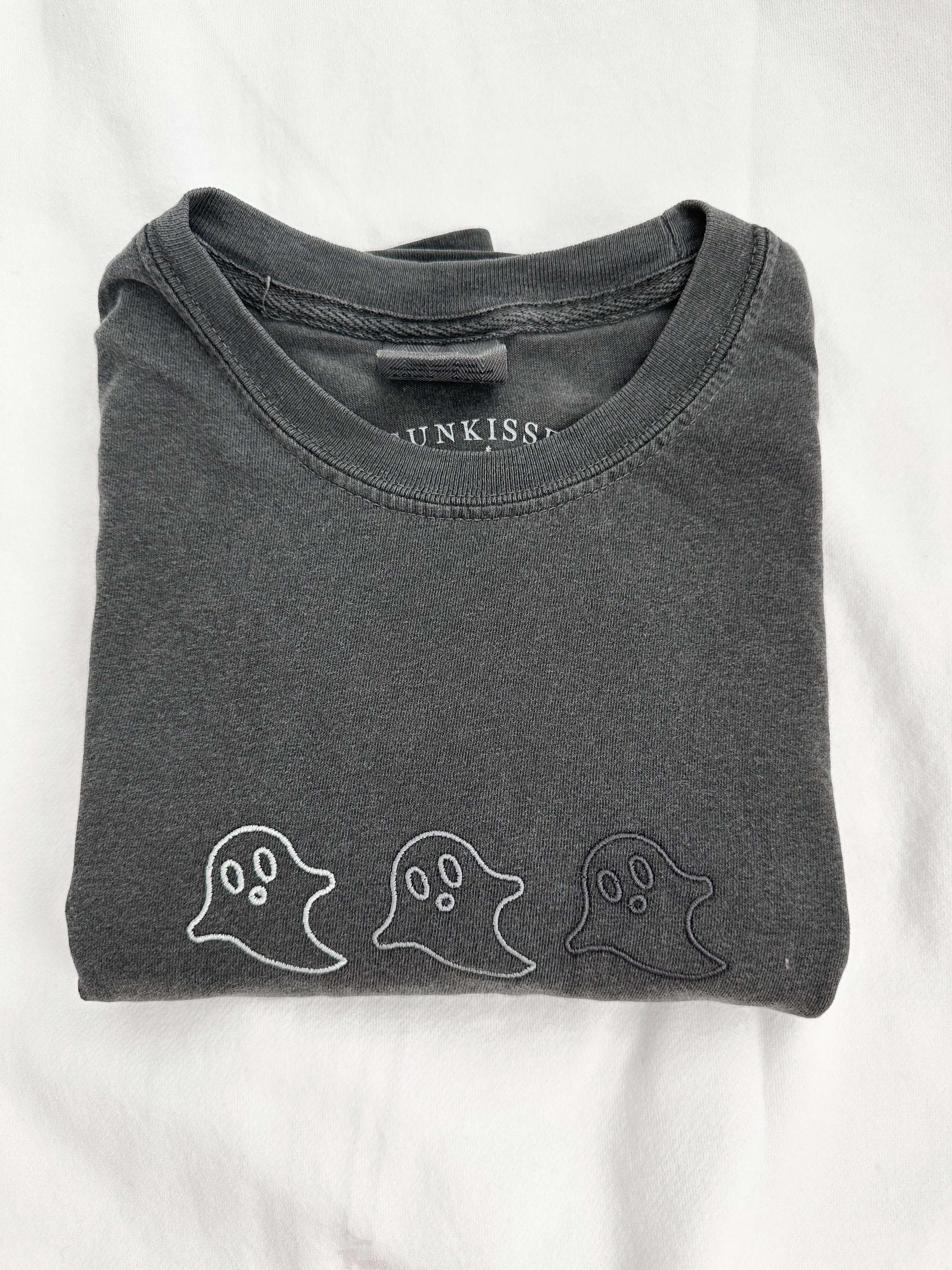 3 Ghost Embroider Comfort Colors Tee sold by Sunkissed Coconut product image thumbnail 2