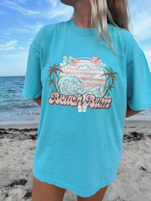 (SIZE 2XL)BEACH BUM WAVES TEE sold by Sunkissed Coconut