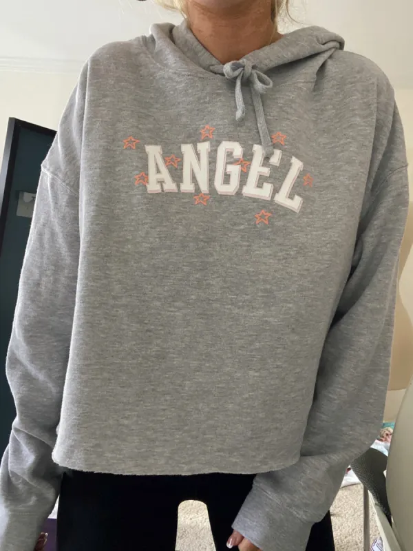 Angel Cropped Hoodie sold by Sunkissed Coconut