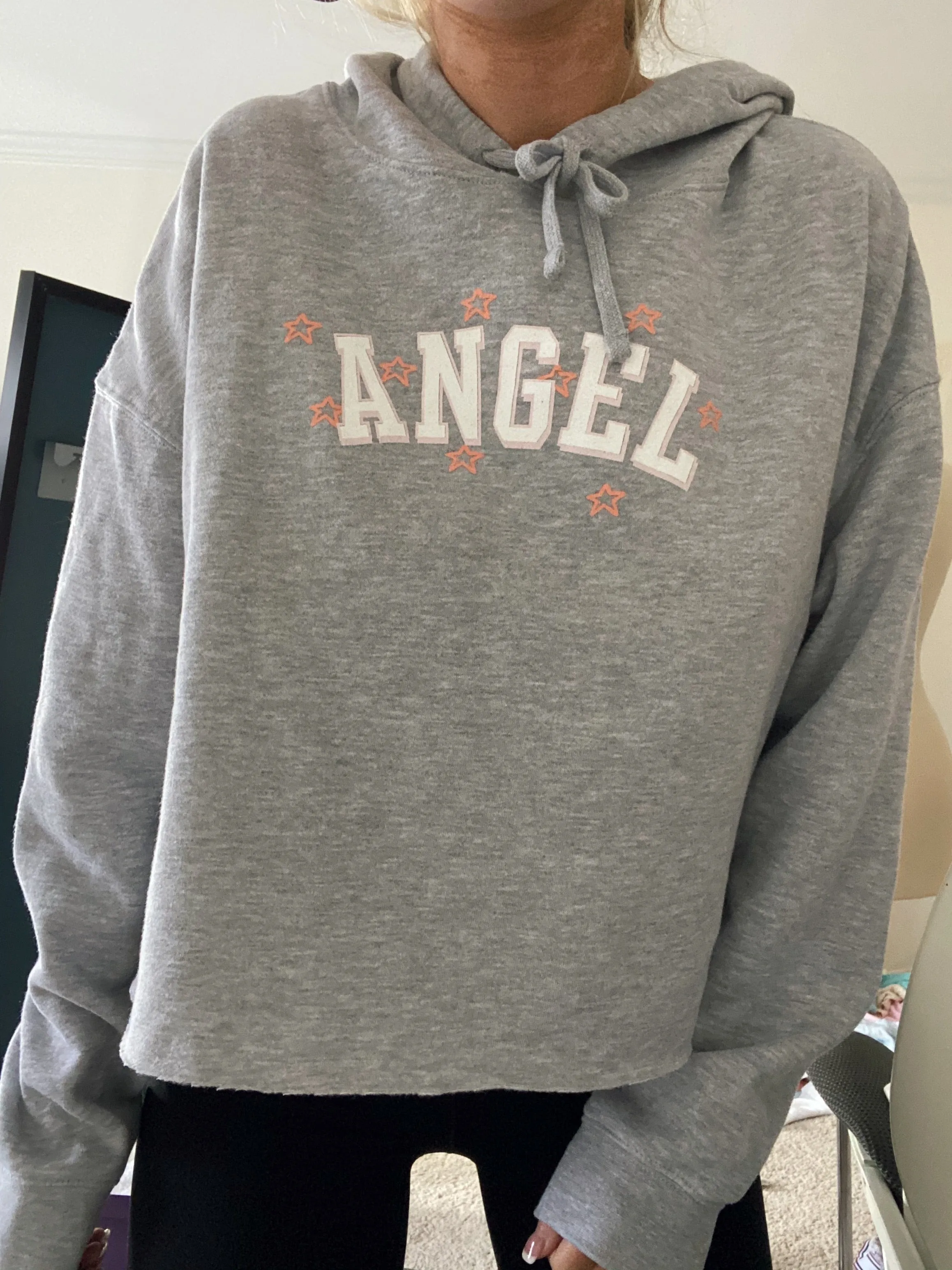 Angel Cropped Hoodie sold by Sunkissed Coconut