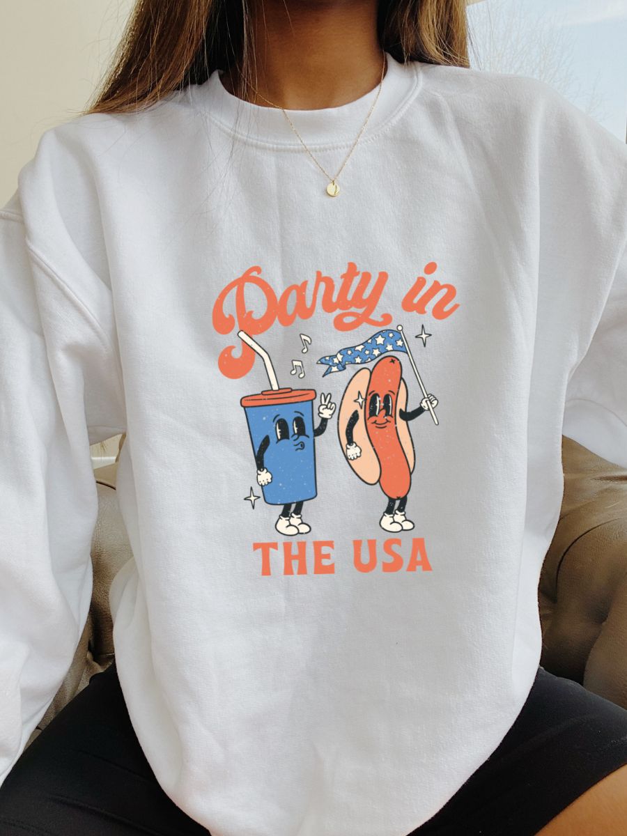 Party In The USA Goofy Sweatshirt sold by Sunkissed Coconut