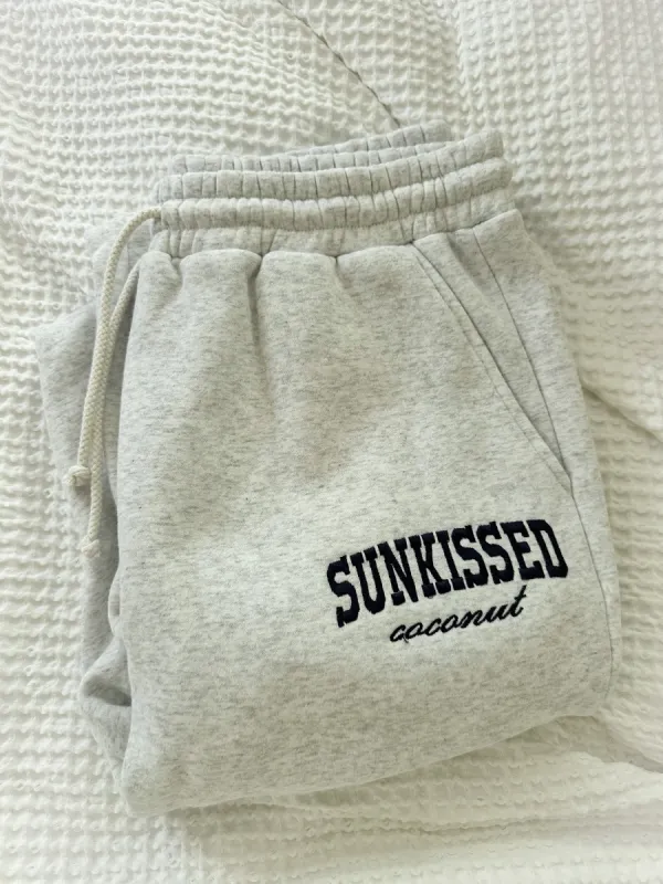 Pearl Grey Newport Sunkissed Jogger Sweatpants sold by Sunkissed Coconut