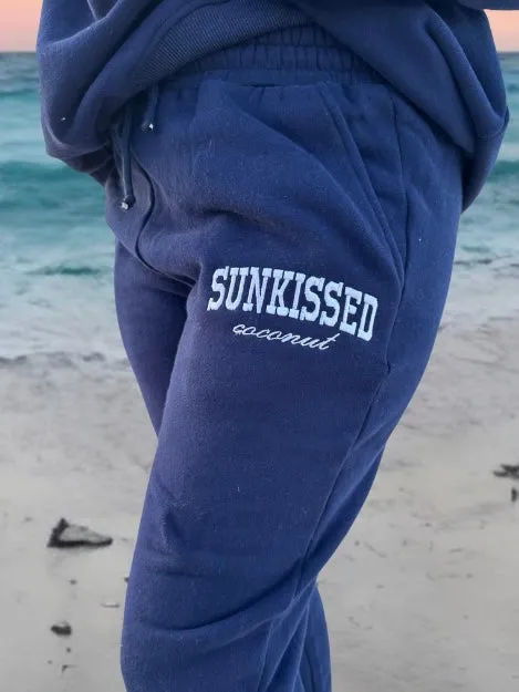 Navy Blue Yacht Club Jogger Sweatpants sold by Sunkissed Coconut
