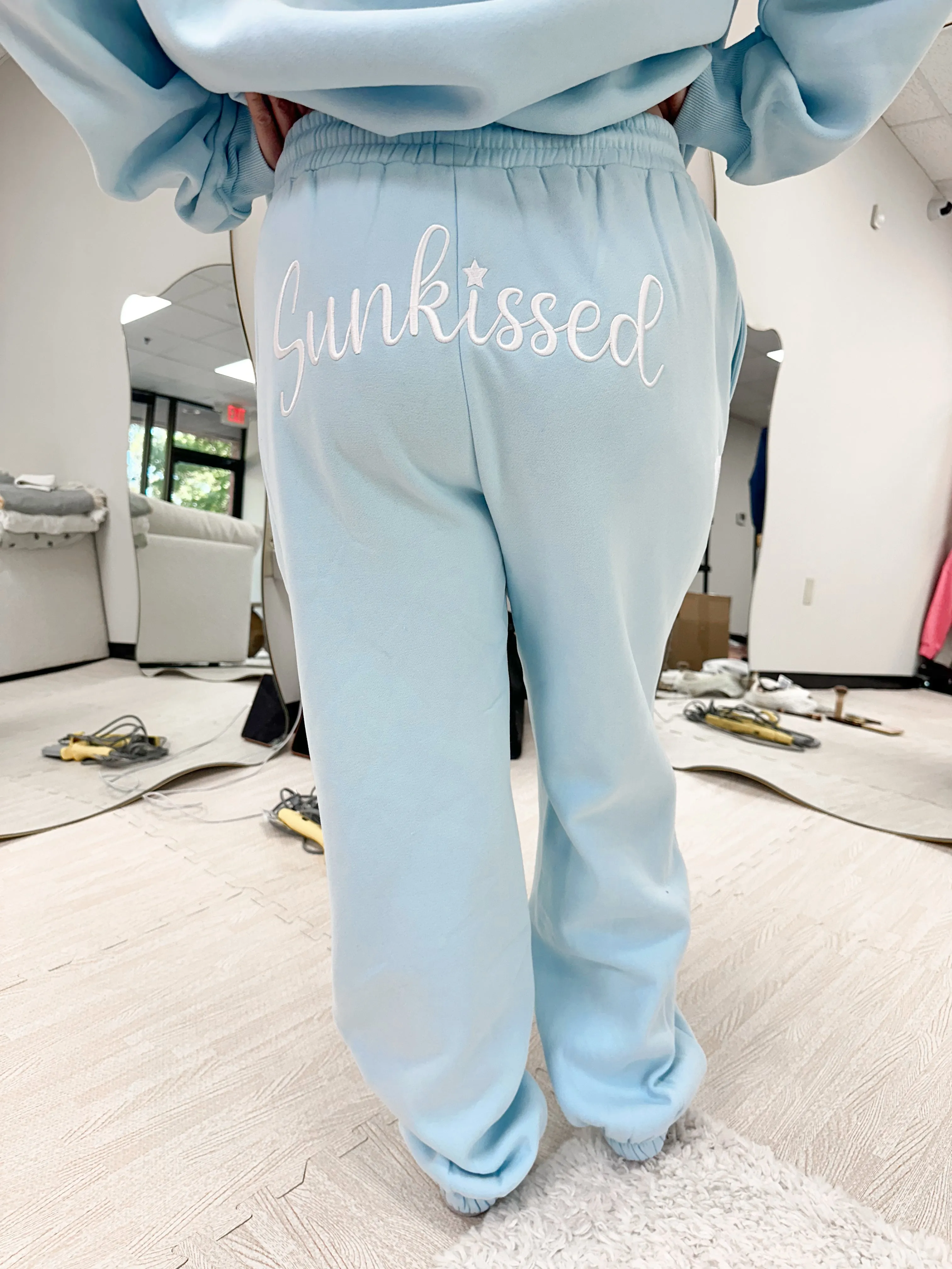 Sunkissed Cursive Embroider Jogger Sweatpants sold by Sunkissed Coconut