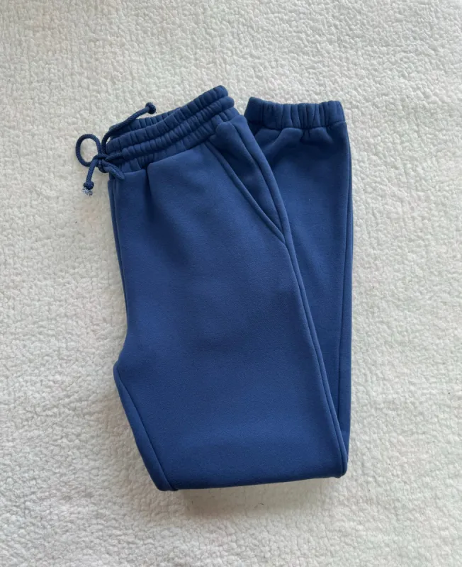 Sailor Blue Basic Blank Jogger Sweatpants sold by Sunkissed Coconut
