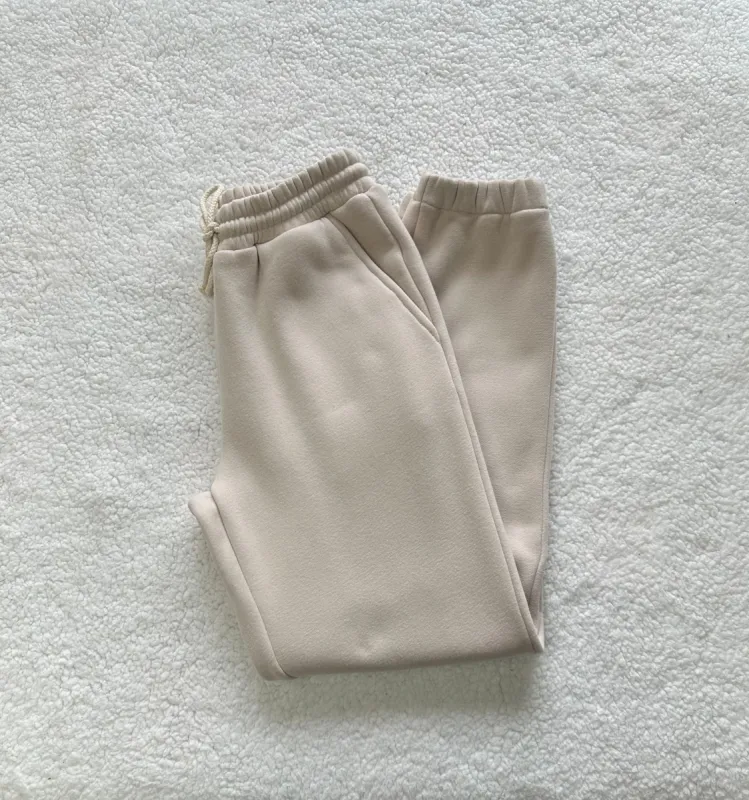 Sandstone Basic Blank Jogger Sweatpants sold by Sunkissed Coconut