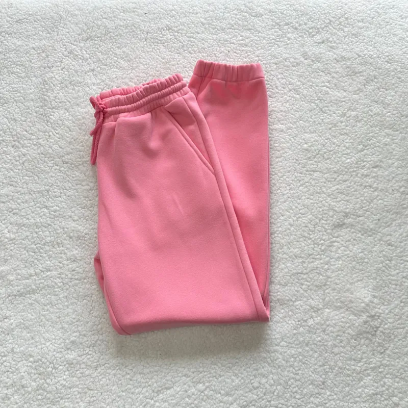 Rose Pink Basic Blank Jogger Sweatpants sold by Sunkissed Coconut