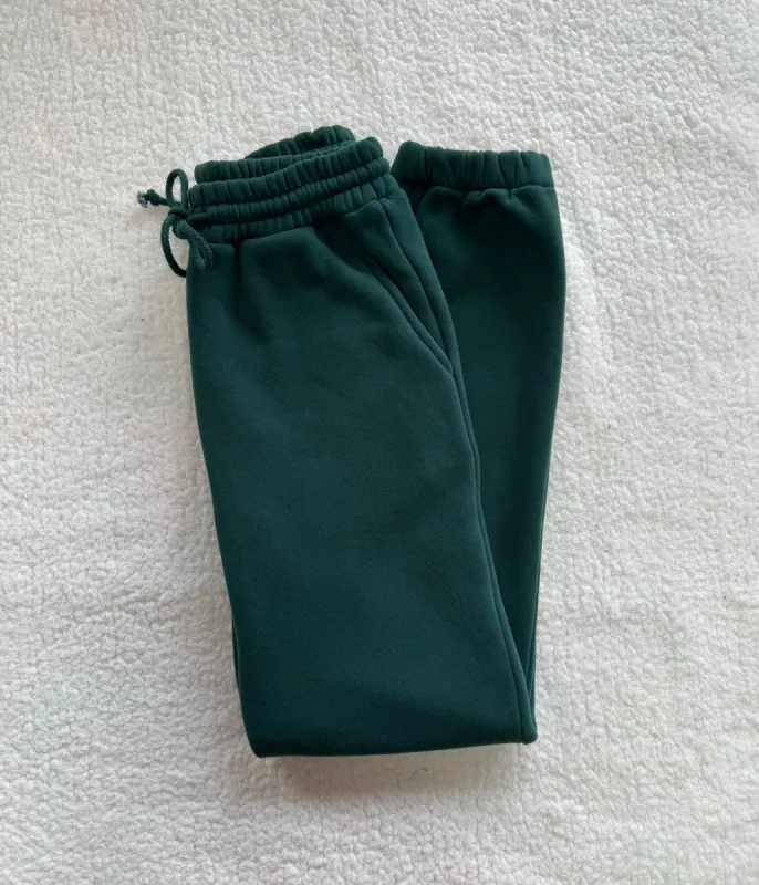 Winter Green Basic Blank Jogger Sweatpants sold by Sunkissed Coconut