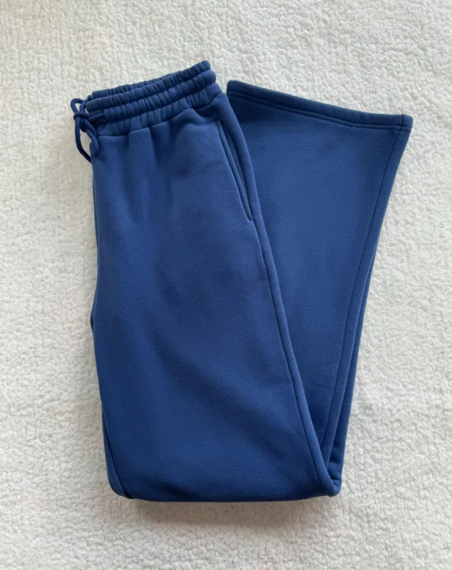 Sailor Blue Basic Blank Flare Sweatpants sold by Sunkissed Coconut