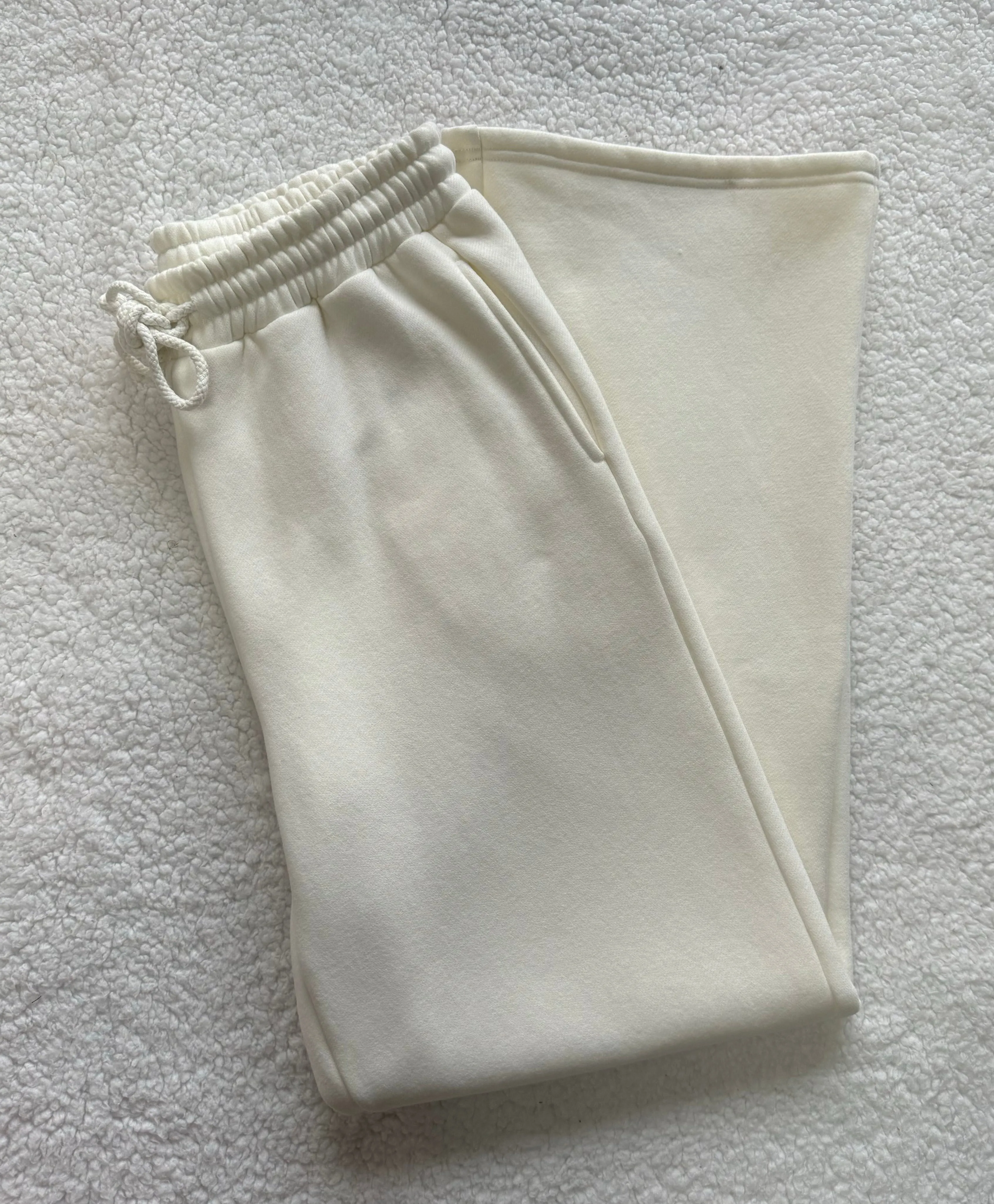 Ivory Basic Blank Flare Sweatpants sold by Sunkissed Coconut