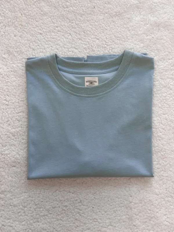 Coastal Blue Basic Blank Slightly Cropped Tee sold by Sunkissed Coconut