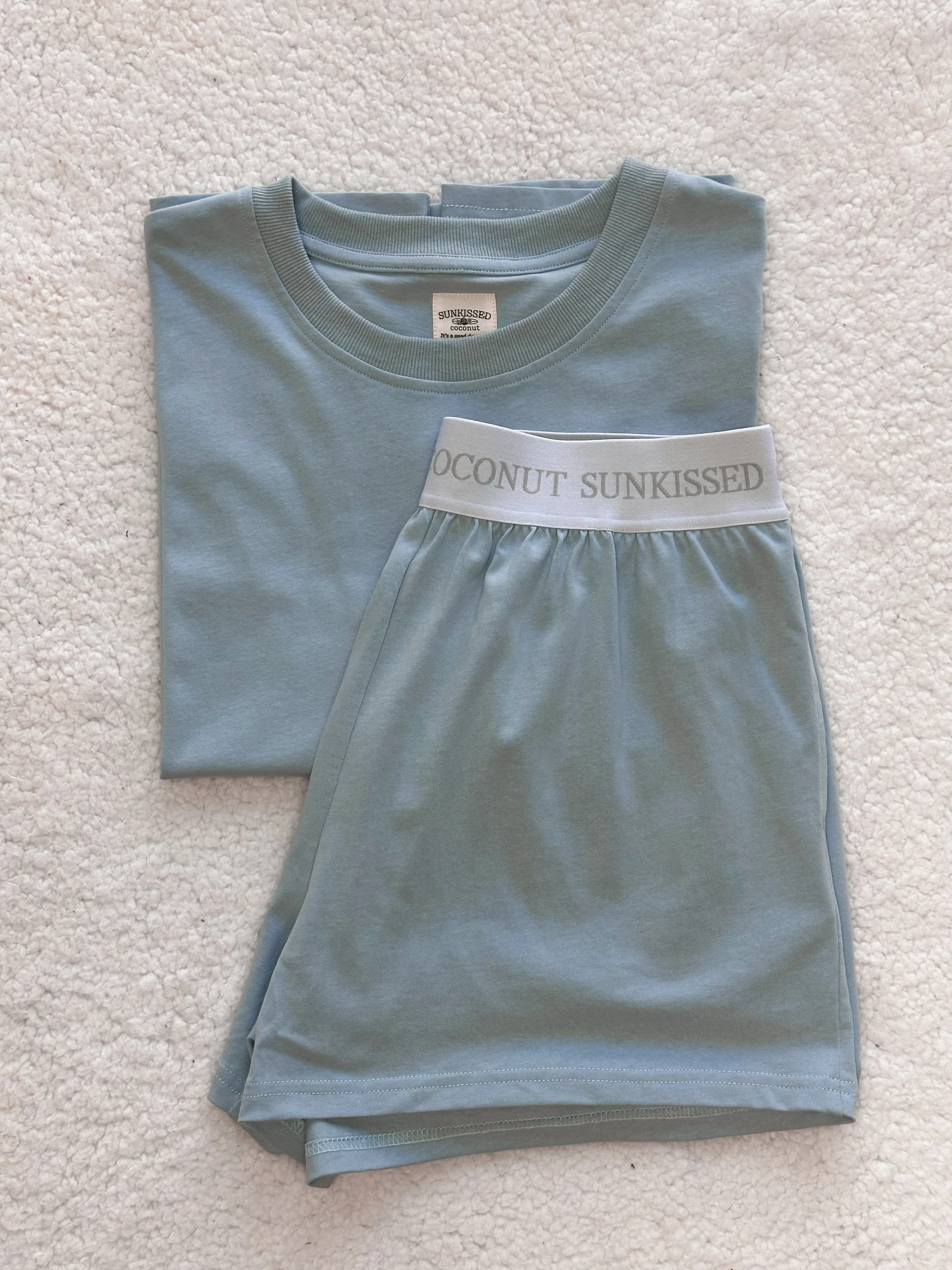 Coastal Blue Basic Blank Slightly Cropped Tee sold by Sunkissed Coconut product image thumbnail 4