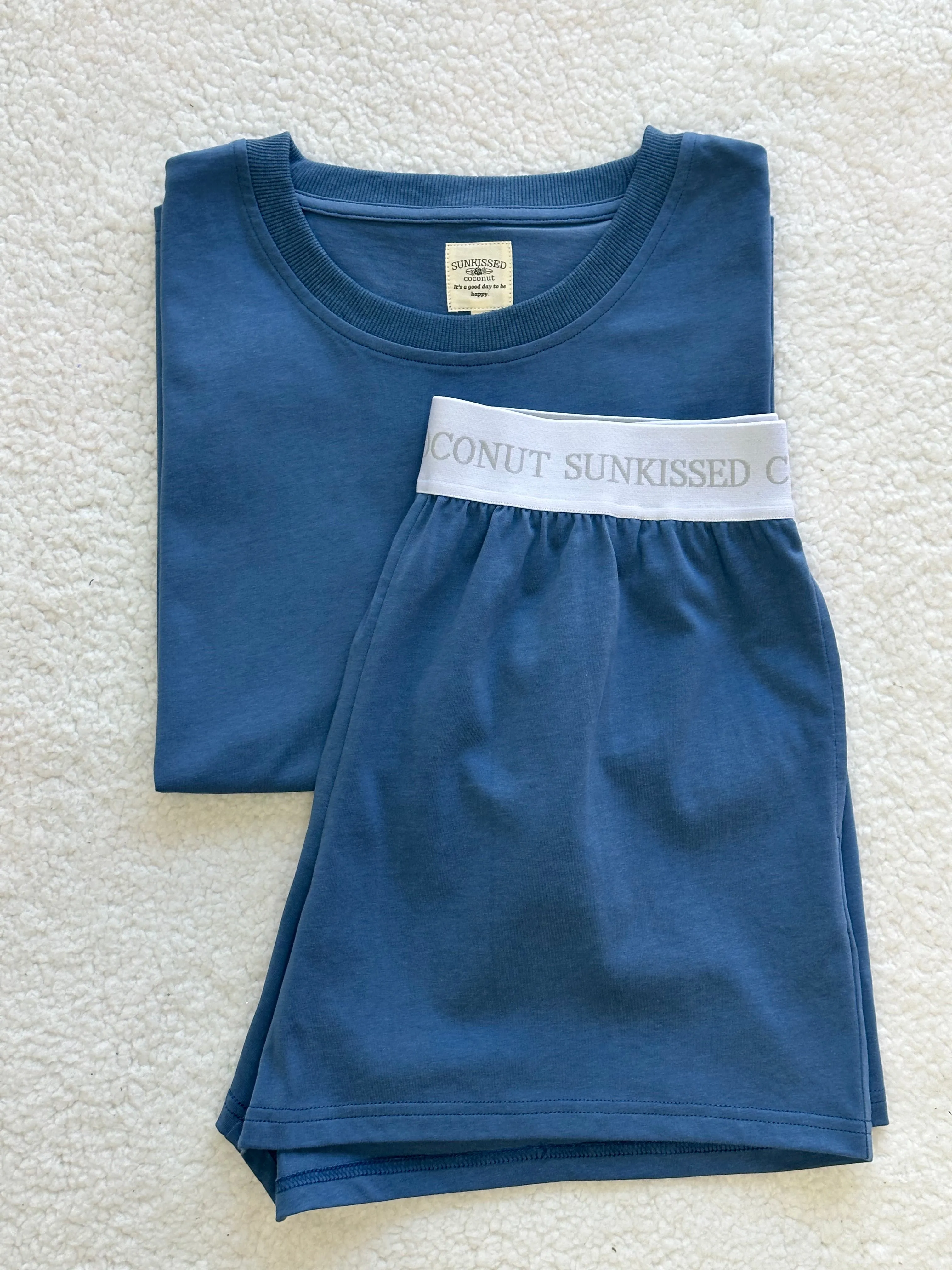 Hamptons Blue Basic Slightly Cropped Blank Tee sold by Sunkissed Coconut product image thumbnail 3