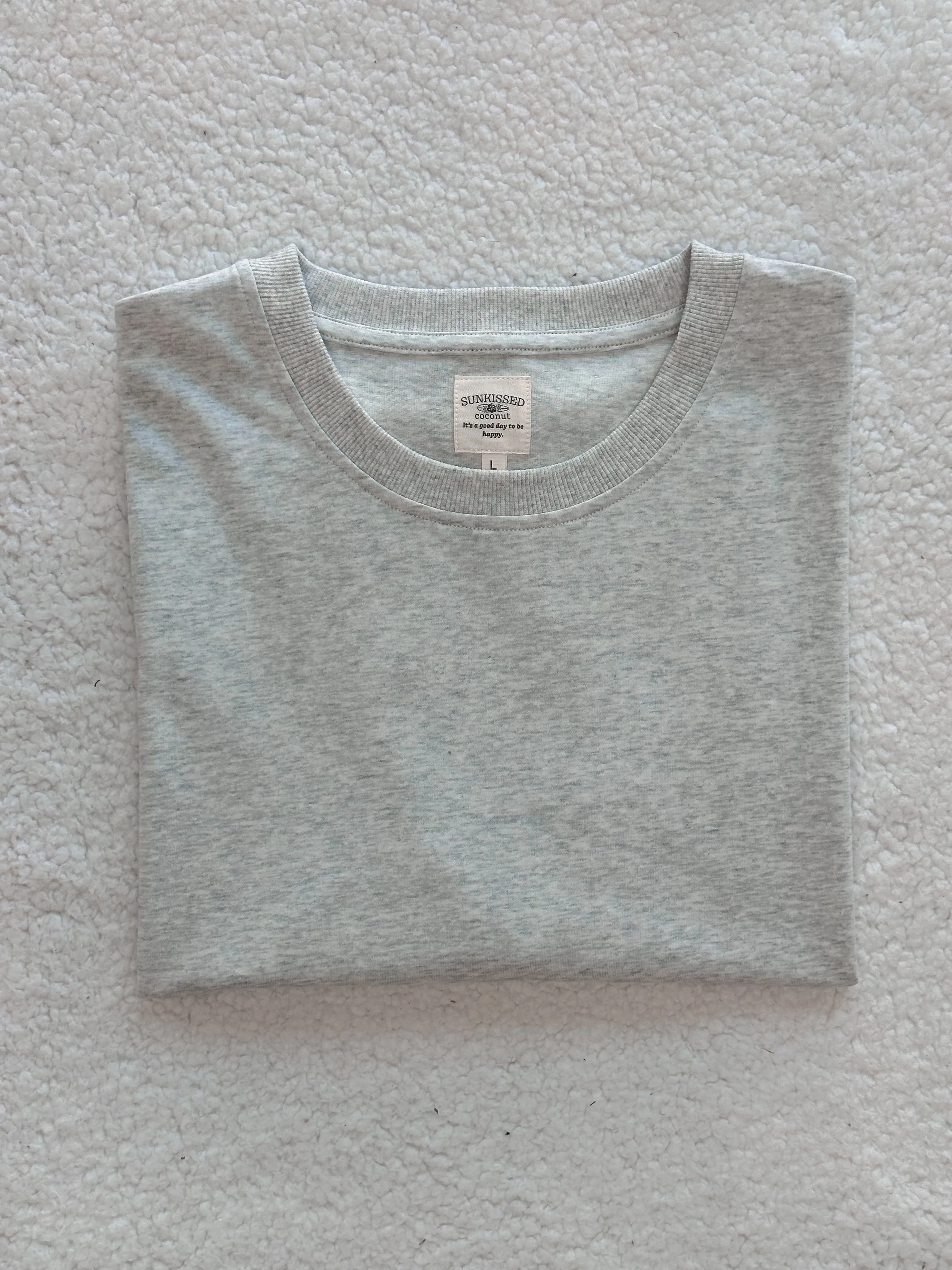 Pearl Grey Basic Watercolor Slightly Cropped Blank Tee sold by Sunkissed Coconut