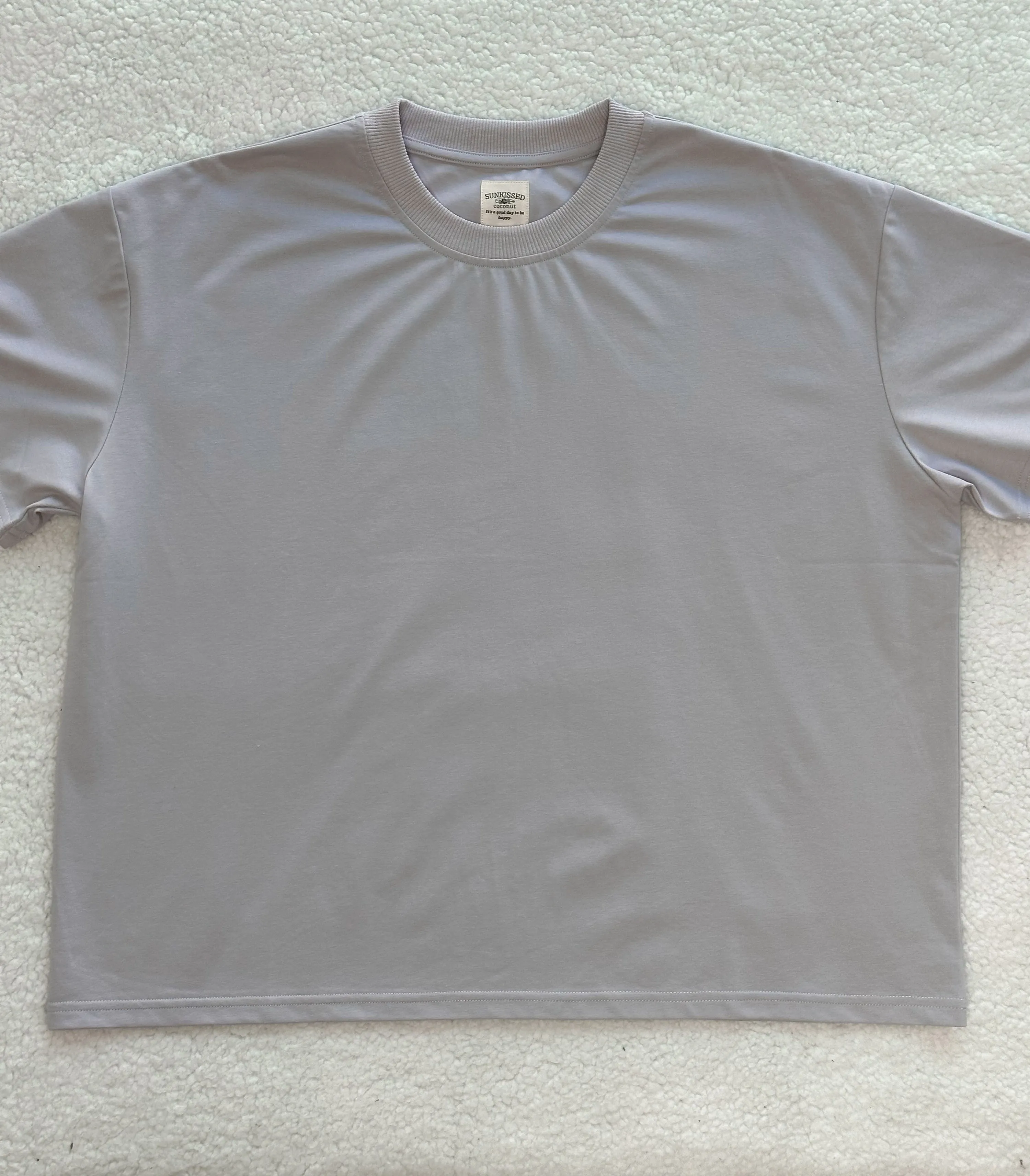 Italian Purple Basic Slightly Cropped Blank Tee sold by Sunkissed Coconut product image thumbnail 3