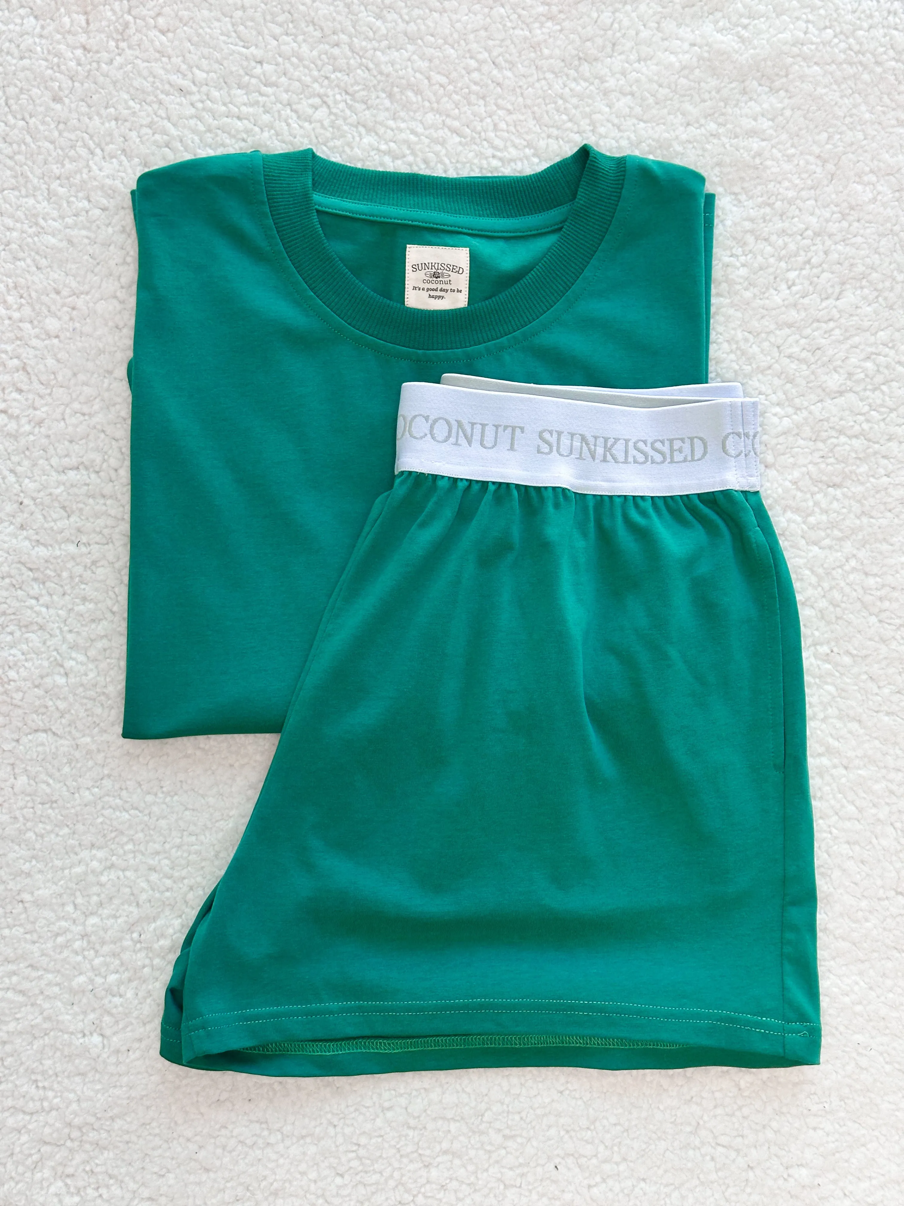 Bubbly Green Basic Slightly Cropped Blank Tee sold by Sunkissed Coconut product image thumbnail 3
