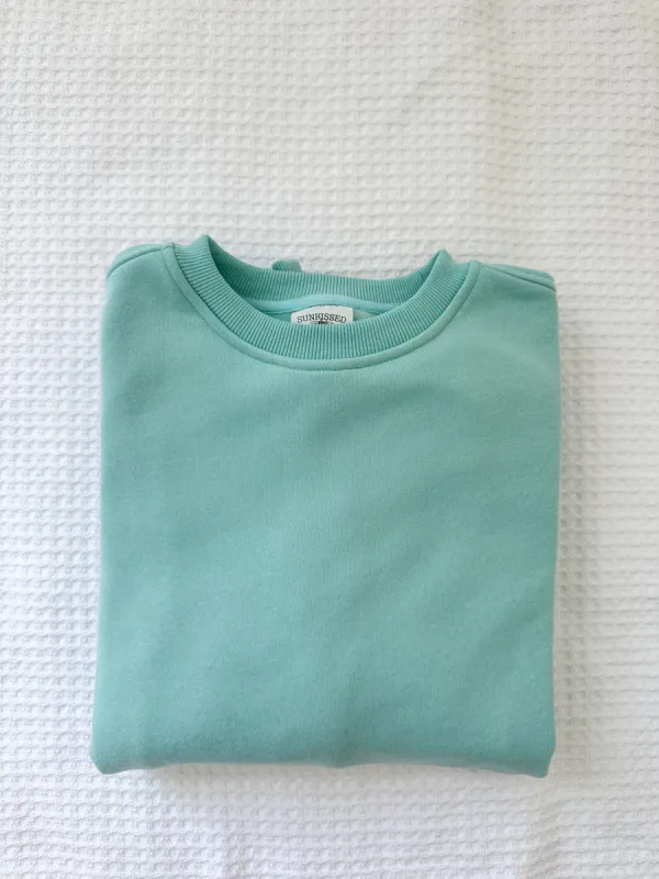 Aqua Mint Basic Blank Sweatshirt sold by Sunkissed Coconut