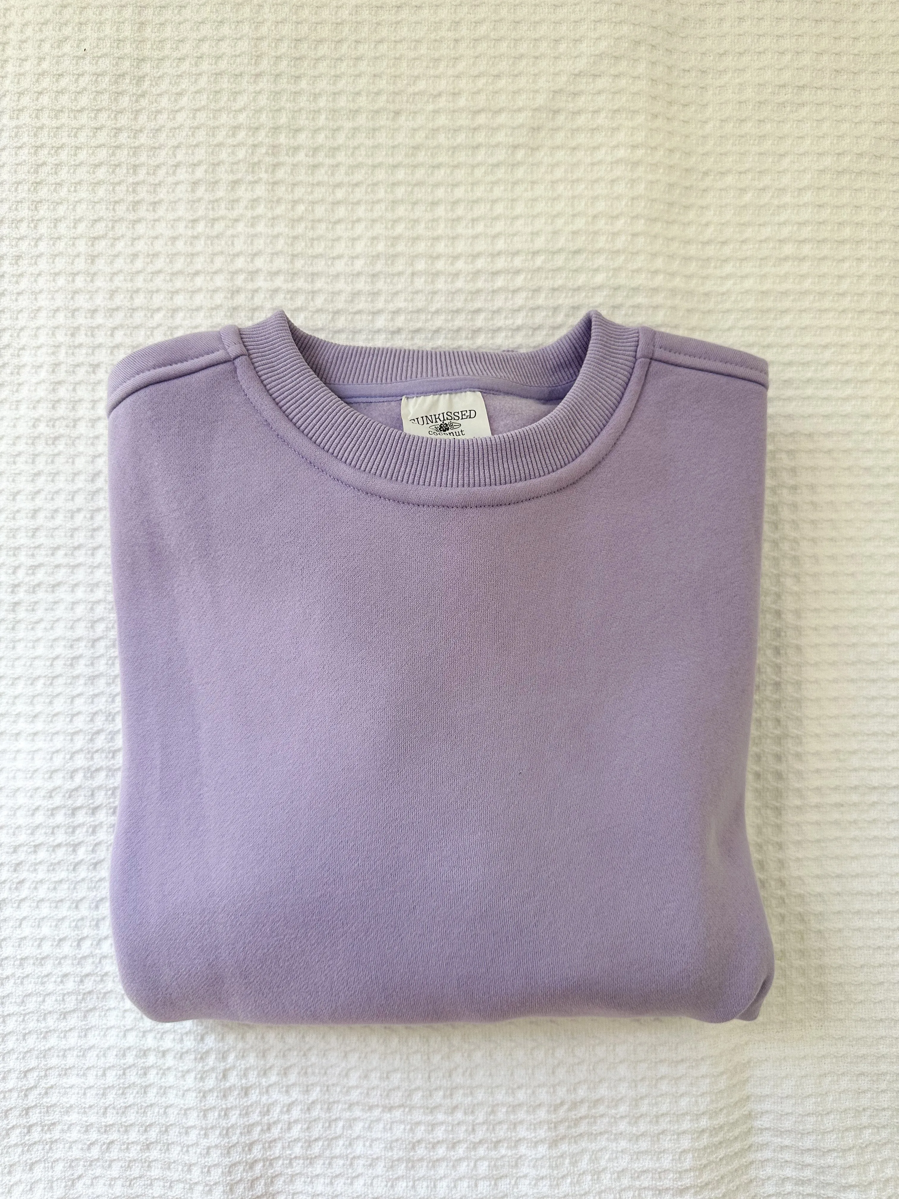 Deep Lavender Basic Blank Sweatshirt sold by Sunkissed Coconut
