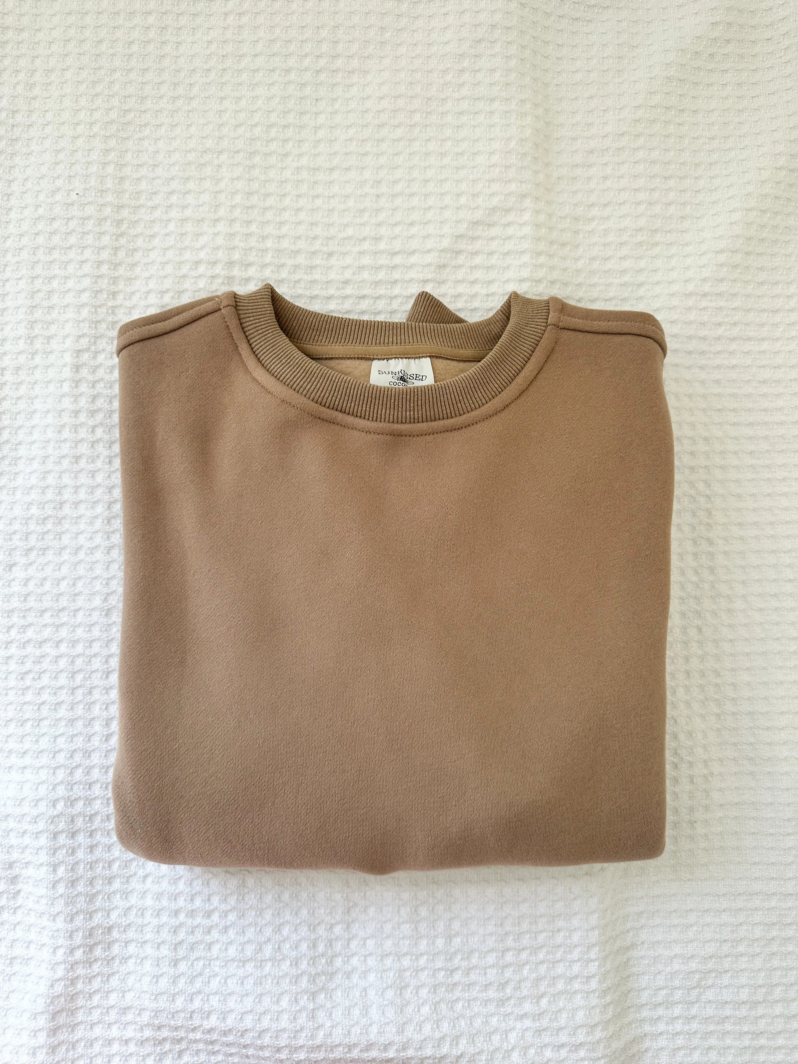 Cappuccino Basic Blank Sweatshirt sold by Sunkissed Coconut