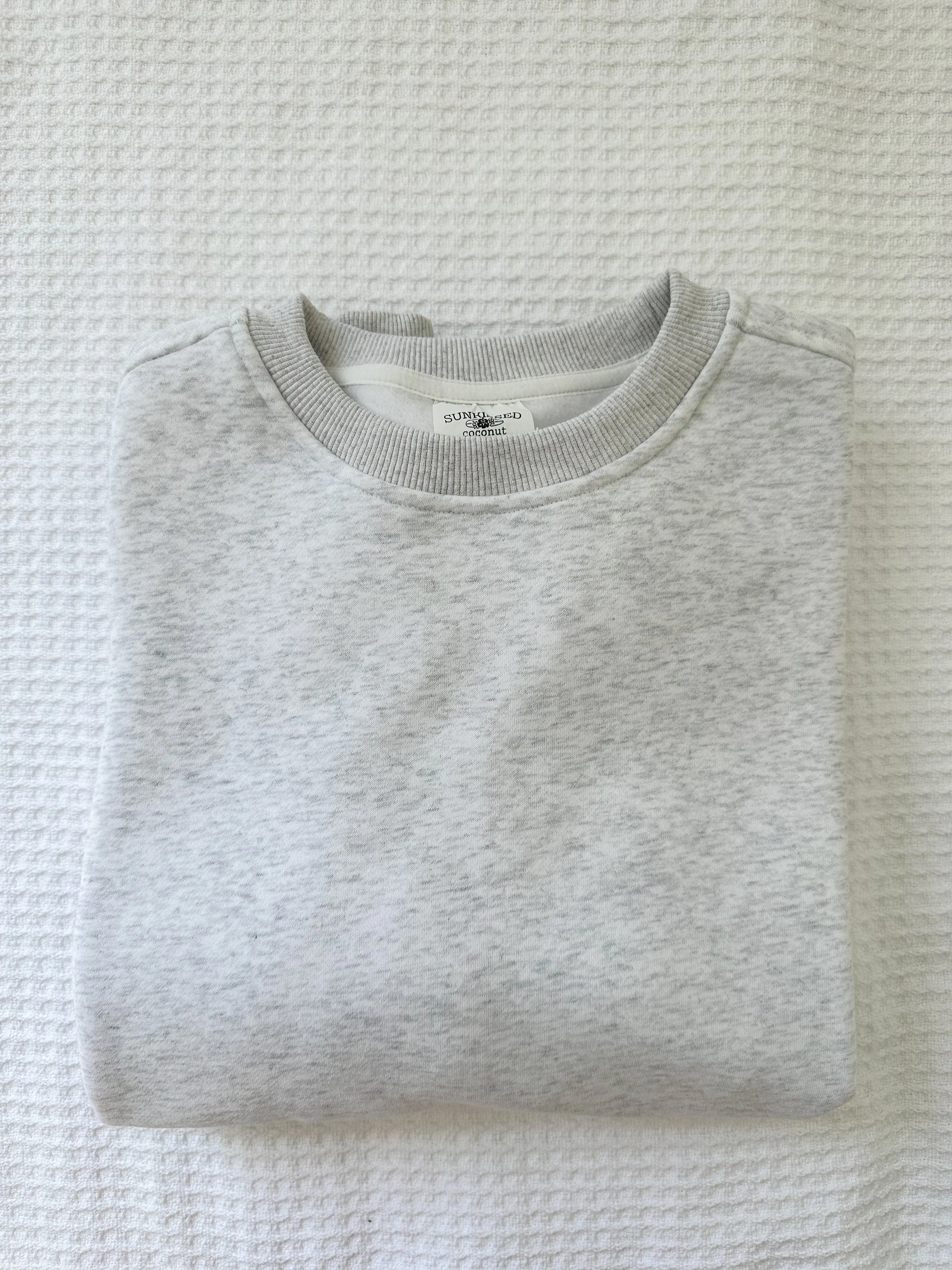 Pearl Grey Basic Blank Sweatshirt sold by Sunkissed Coconut