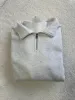 Pearl Grey Basic Blank Quarter-Zip Sweatshirt sold by Sunkissed Coconut