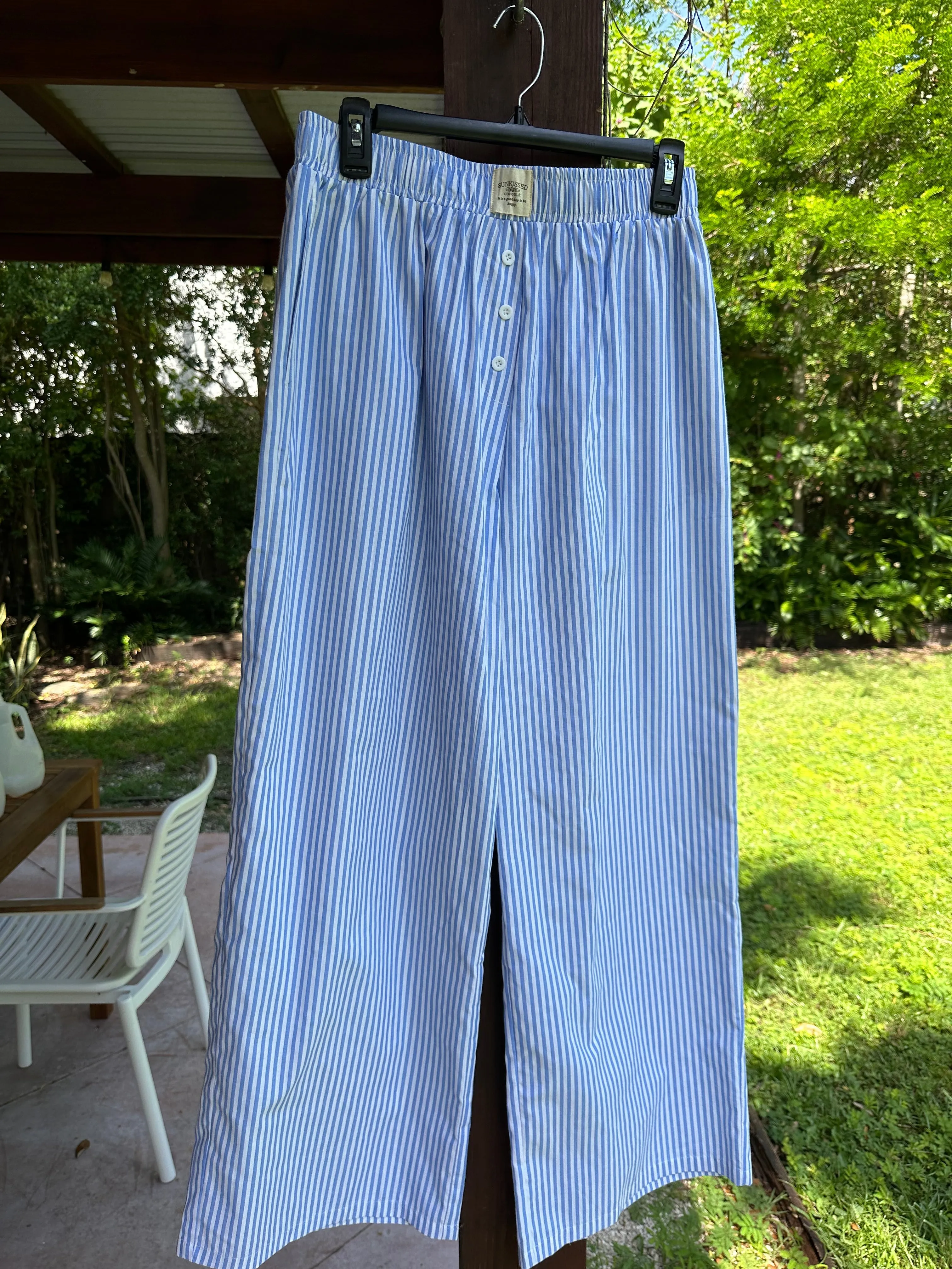 Blue Stripes Everyday Boxer Pants sold by Sunkissed Coconut