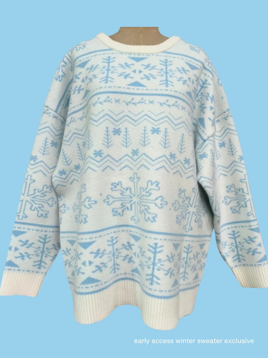 Home For Christmas Snowflake Oversized Sweater sold by Sunkissed Coconut product image thumbnail 2