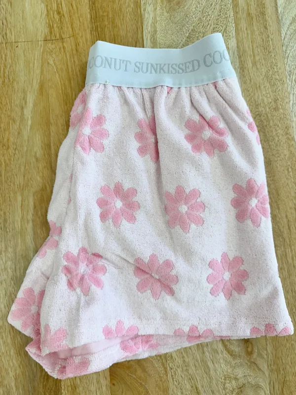 Pink Flower Pajama Shorts sold by Sunkissed Coconut