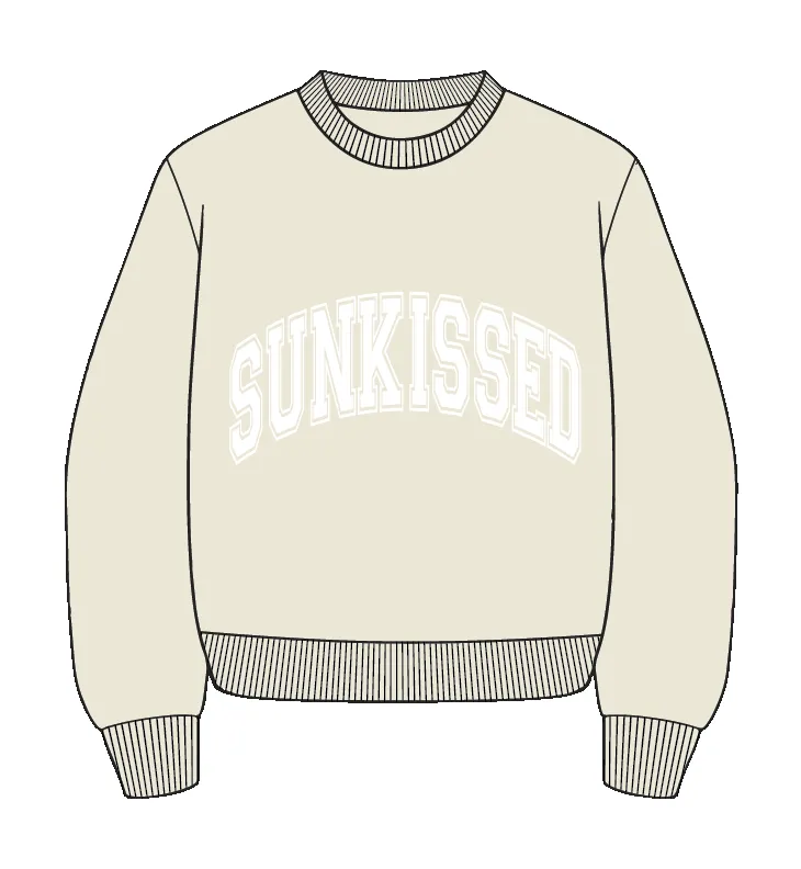 Sunkissed Collegiate Embroider Oversized Crewneck Sweatshirt sold by Sunkissed Coconut product image thumbnail 2