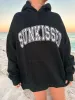 Black Sunkissed Varsity Embroider Hoodie sold by Sunkissed Coconut