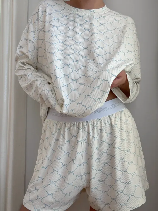 Luxurious Coquette Bow Pajama Bottom (white) sold by Sunkissed Coconut