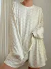 Luxurious Coquette Bow Pajama Top (pale yellow) sold by Sunkissed Coconut