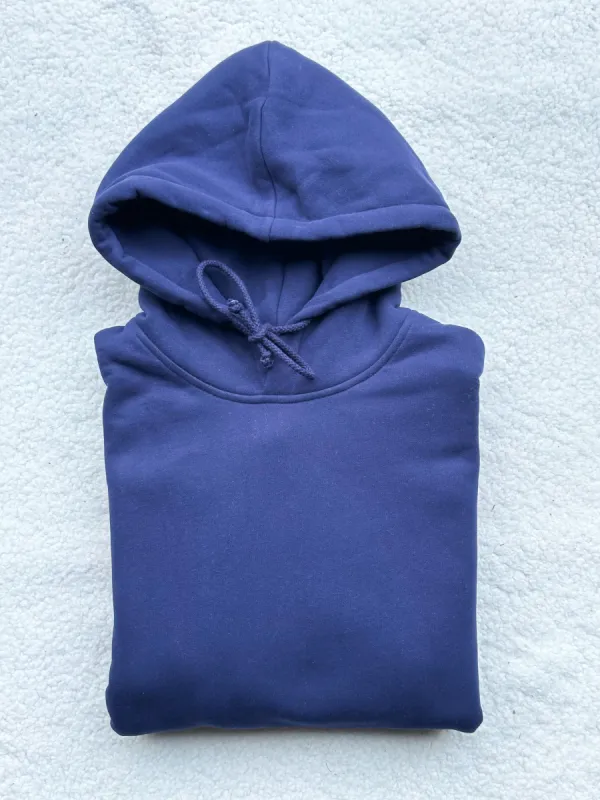 Navy Blue Basic Blank Hoodie sold by Sunkissed Coconut