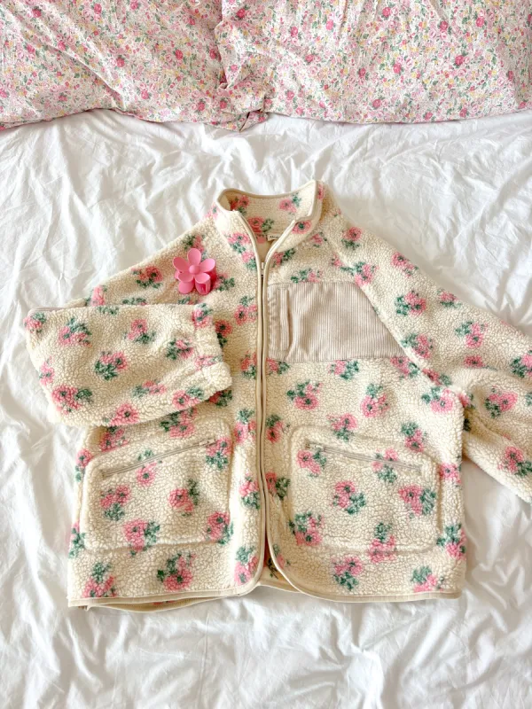 Cornelia Street Floral Sherpa Jacket sold by Sunkissed Coconut