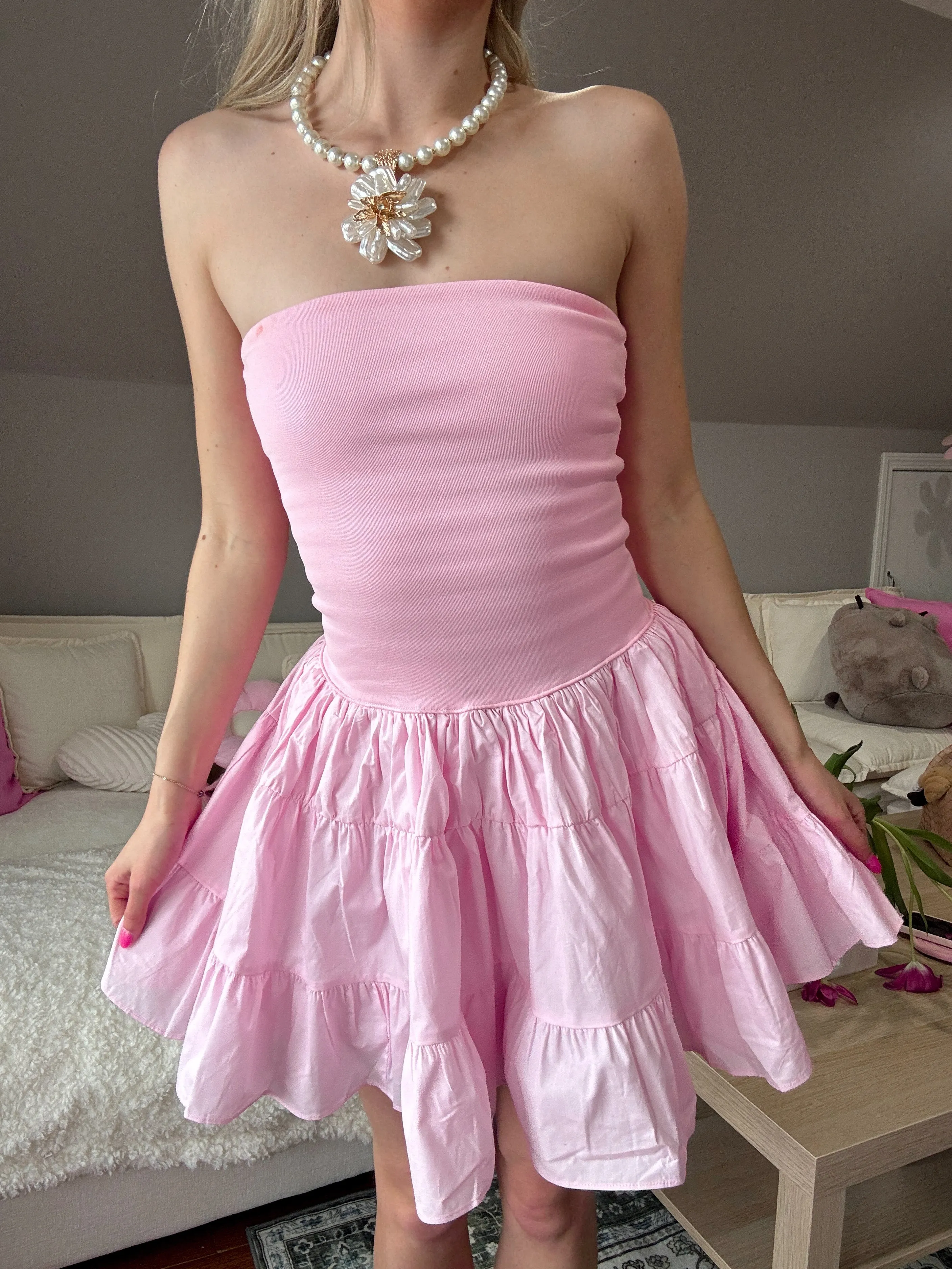 Miami Pink Mini dress sold by Sunkissed Coconut