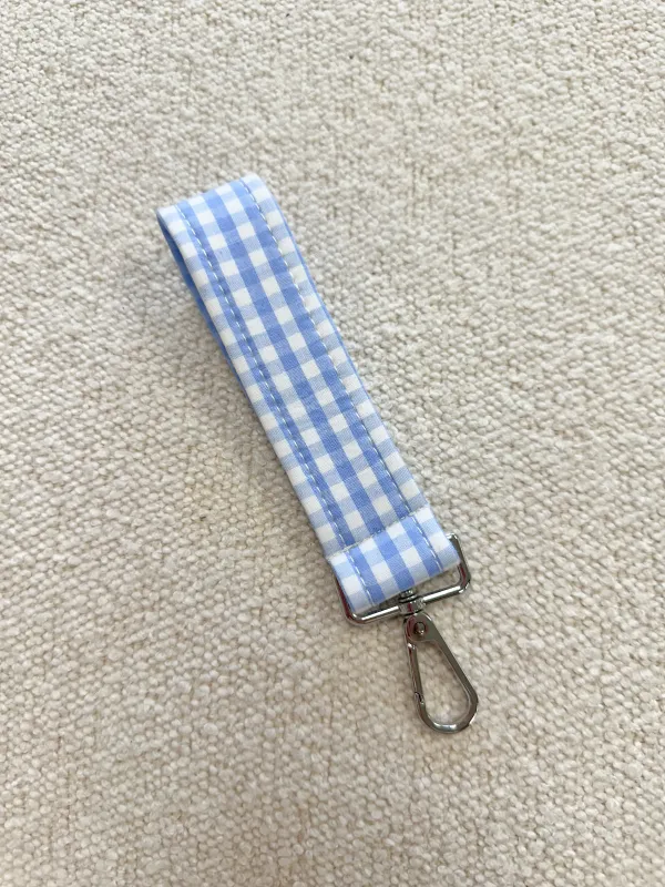 Blue Gingham Handmade Key chain sold by Sunkissed Coconut