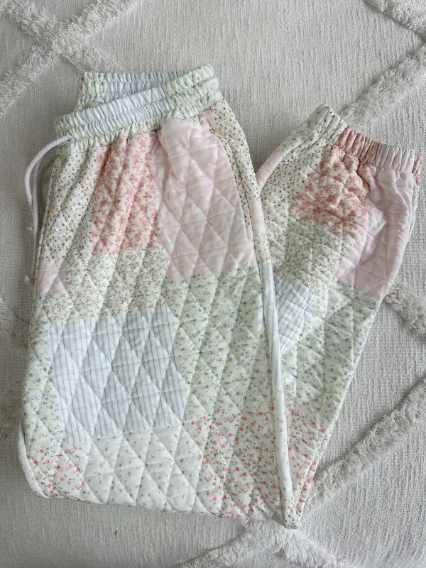 Quilted Pastel Joggers sold by Sunkissed Coconut
