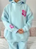 Icy Blue Hibiscus Flower Beach Babe Embroider Hoodie sold by Sunkissed Coconut