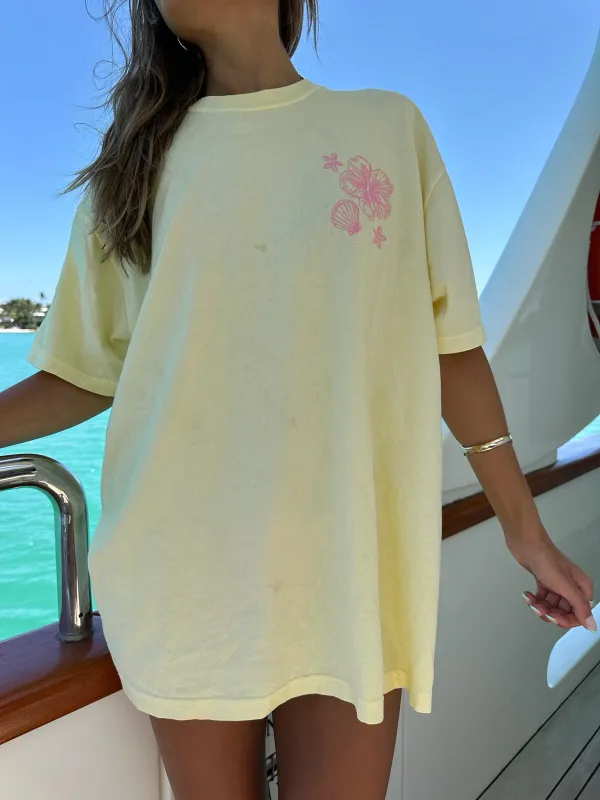 Banana Pink Tropical Comfort Colors Tee sold by Sunkissed Coconut